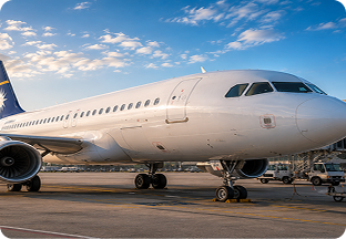 Naoero Airlines aircraft on the tarmac